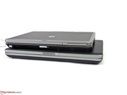 The HP EliteBook 2760p is noticeably smaller than the Dell Latitude XT3.