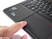 The touchpad can be pressed down completely and also contains the input buttons.