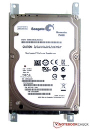 Fast rotating Seagate hard disk with a capacity of 750 GB