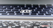 The Acer logo on the the display.