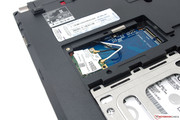 An mSATA SSD can be retrofitted in addition to the hard drive