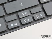 The keys have a generous layout, the arrow keys are detached.