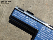 The 4400 mAH battery keeps the TravelMate mobile for two and a half hours.
