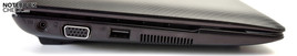 Left: Power socket, VGA, USB 2.0 Left: Power socket, VGA, USB 2.0