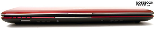Front: Wireless hardware switch, 2 stereo speakers Front: Wireless hardware switch, 2 stereo speakers