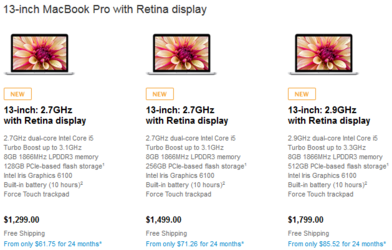 Buyers can choose a faster CPU, more storage or double the RAM