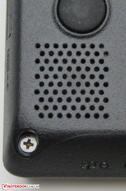 The speakers are at the bottom of the device.