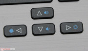 The function keys are clearly recognizable thanks to the blue color.