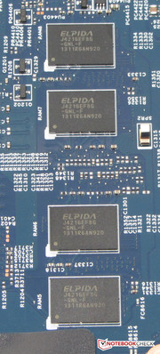 The RAM is soldered onto the board.