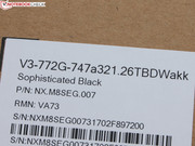 The manufacturer sent us the Acer Aspire V3-772G-747A321.26TBD.