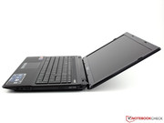 The keyboard is a little slippy to type on, but it is firmly mounted. The keyboard is a little slippy to type on, but it is firmly mounted.