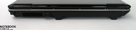 Back Side: Power supply, fan, 2x USB, battery Back Side: Power supply, fan, 2x USB, battery