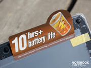 and a thick battery for a ten hour runtime. and a thick battery for a ten hour runtime.