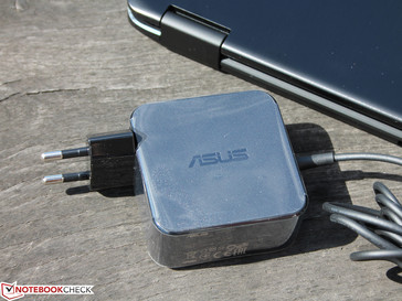 In form of a wall wart as usual for Asus