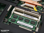 In our test model, one of the two DDR3 RAM slots remains unoccupied (2 GB). In our test model, one of the two DDR3 RAM slots remains unoccupied (2 GB).