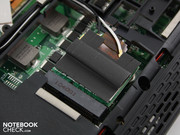 Here we find the WiFi card (Mini PCI Express). Here we find the WiFi card (Mini PCI Express).