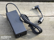 The angled power connector provides for fewer power interruptions when moving the laptop around. The angled power connector provides for fewer power interruptions when moving the laptop around.