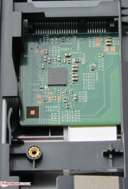 The mSATA socket allows the notebook to be upgraded with an SSD.