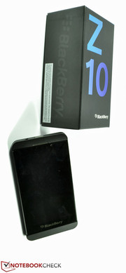 The BlackBerry Z10 smartphone...