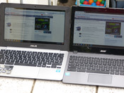 ASUS C200 and Acer C720 outdoors angle