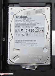 The hard drive can be switched out easily.