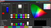 Color accuracy (standard color temperature, target color space sRGB)