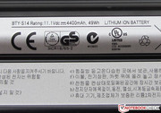 and supplies a power capacity of 49 Wh. and supplies a power capacity of 49 Wh.