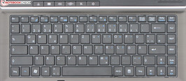 The keyboard enables pleasant typing The keyboard enables pleasant typing