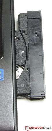 The DVD drive can read and write all sorts of DVDs and CDs.
