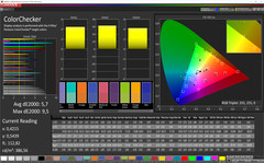 CalMAN ColorChecker (profile: Standard, target color space sRGB)