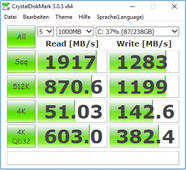 CrystalDiskMark: internal SSD