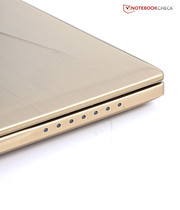 The gold color attracts attention, but it isn't intrusive. There is also a black version of the GS60 if you prefer it.