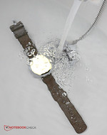 The smartwatch is water and dust resistant.