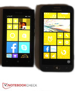 Direct comparison: Microsoft Lumia 435 (TN LED, 800x480 pixels) / Samsung Ativ S (AMOLED, 1200x720 pixels)
