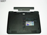 Other than the battery, there is no access to any components from the underside of the laptop.