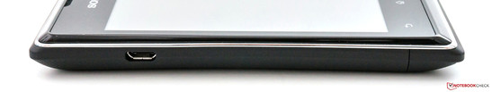 Left side: micro-USB