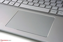 Amply sized touchpad with integrated mouse buttons.