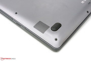 The speakers are located on the ultrabook's bottom.