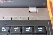 Above the keyboard are Acer's quick launch buttons, including a programmable quick start button.