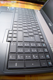 The good keyboard is provided in full size - including a number pad.