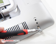 The back plate can be detached after removing two screws.