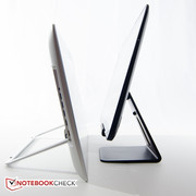 With the optional stand, the Dell XPS sits a bit higher.