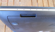 The card reader is installed on the casing' front left.