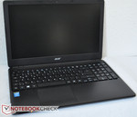 The Acer TravelMate P255-M opened.