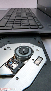 Unobtrusive and not too loud: The DVD drive in the ProBook 450.