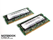 The DDR2 RAM consist of 2 x 2.048 MB modules.