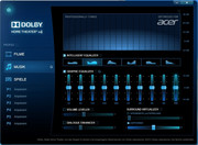 The Dolby Home Theater Software improves the sound.