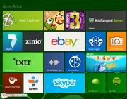 Acer includes various apps.