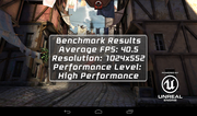 The test results from the Epic Citadel graphics benchmark...