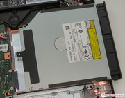 The DVD burner can be removed.